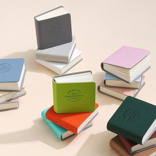 Mini Notebook, 3 Counts/Set Portable Pocket Notebook, Small Graffiti Book, Empty Scrapbook, Pocket Note Pad, Leather Memo Pad, Cute Painting Book