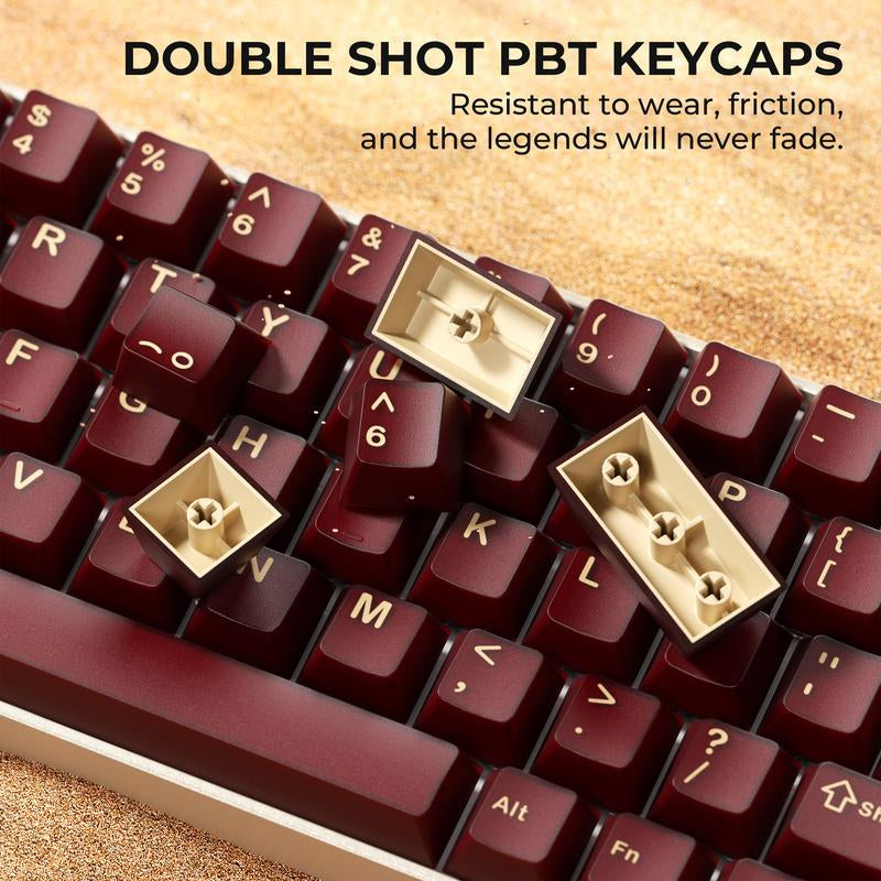 XVX Frost Jade Series Double-Shot Cherry Profile PBT Keycap 121-Key（Only Keycap, Not Include a Keyboard）