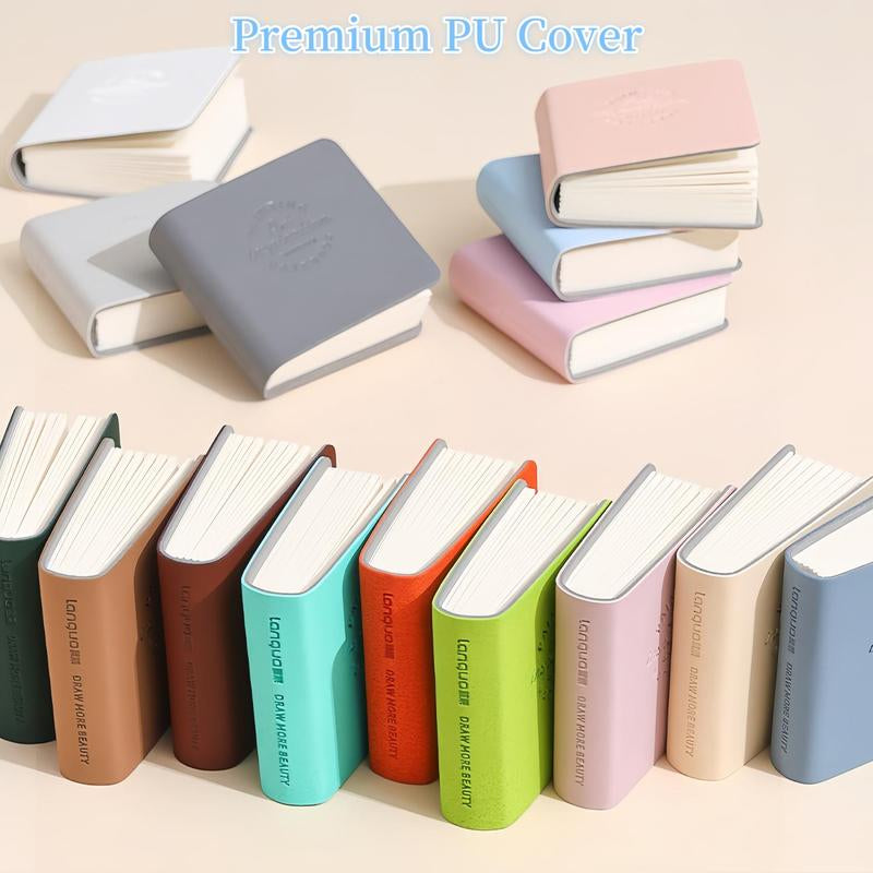Mini Notebook, 3 Counts/Set Portable Pocket Notebook, Small Graffiti Book, Empty Scrapbook, Pocket Note Pad, Leather Memo Pad, Cute Painting Book