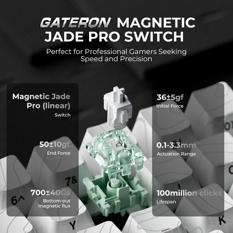 XVX HE68 Pro Gateron Jade Pro Switchs Rapid Trigger Gaming Hall Effect 68% Wired Mechanical Keyboard with Imd-Tech Keycaps,Gaming Accessories,Gaming Keyboard