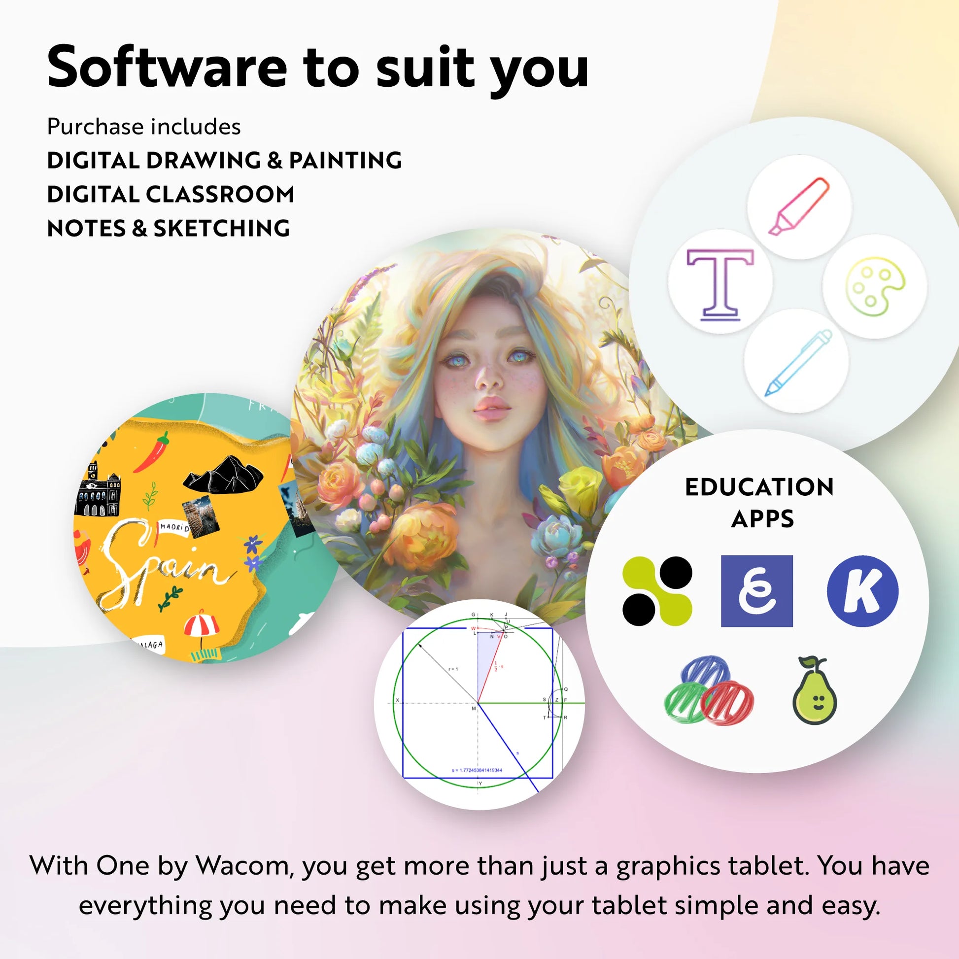 One by  CTL472K1A Graphics Drawing Tablet