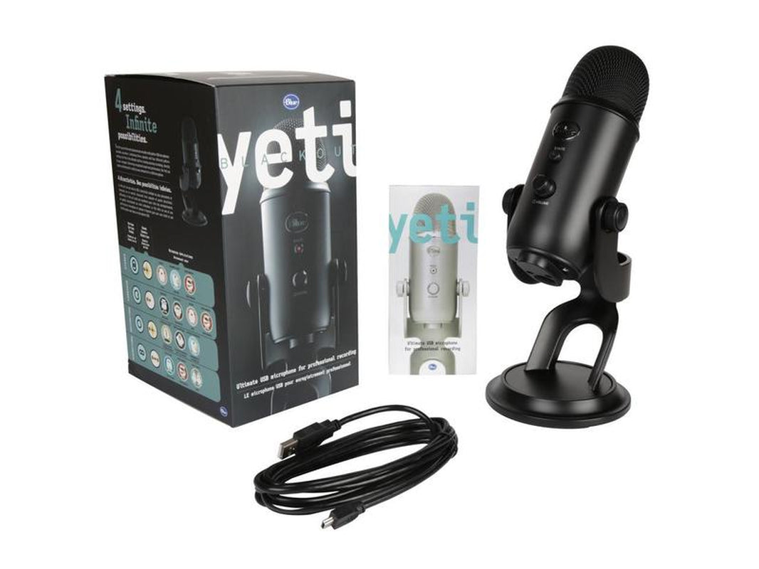 Logitech YETI Premium Multi-Pattern USB Microphone with Blue VO!CE- Audio