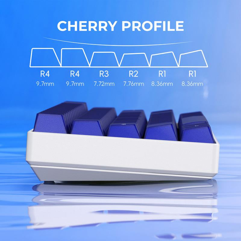 XVX Frost Jade Series Double-Shot Cherry Profile PBT Keycap 121-Key（Only Keycap, Not Include a Keyboard）